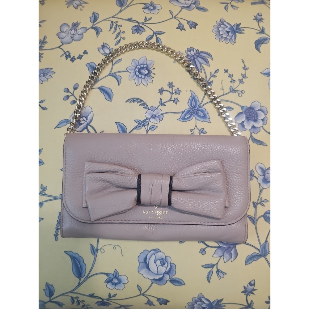 kate spade wallet, leather, large, with detachable chain Great Evening Bag